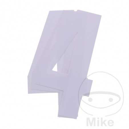 BLACKBIRD RACING Pack 3 pegatinas número 4 para moto 13X7 CM 711.24.46