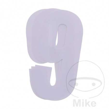 BLACKBIRD RACING Pack 3 pegatinas número 9 para moto 13X7 CM 711.24.52