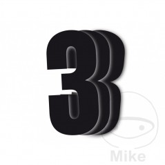 BLACKBIRD RACING Pack 3 pegatinas número para moto 13X7 CM 711.24.66