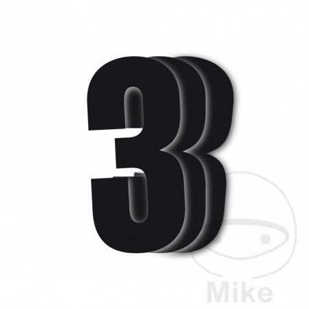 BLACKBIRD RACING Pack 3 pegatinas número para moto 13X7 CM 711.24.66