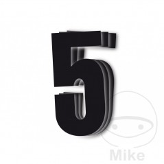 BLACKBIRD RACING 3 pack stickers number 5 for motorcycle 13X7 CM 711.24.68