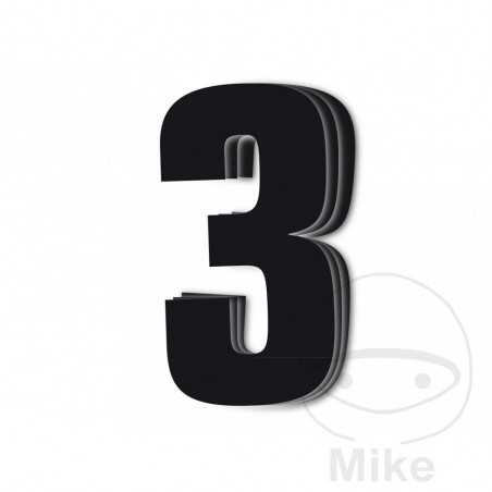 BLACKBIRD RACING Pack 3 pegatinas número para moto 16X7.5 CM 711.24.78