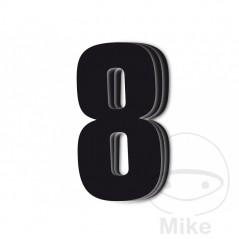 BLACKBIRD RACING 3 pack stickers number 8 for motorcycle 16X7.5 CM 711.24.83