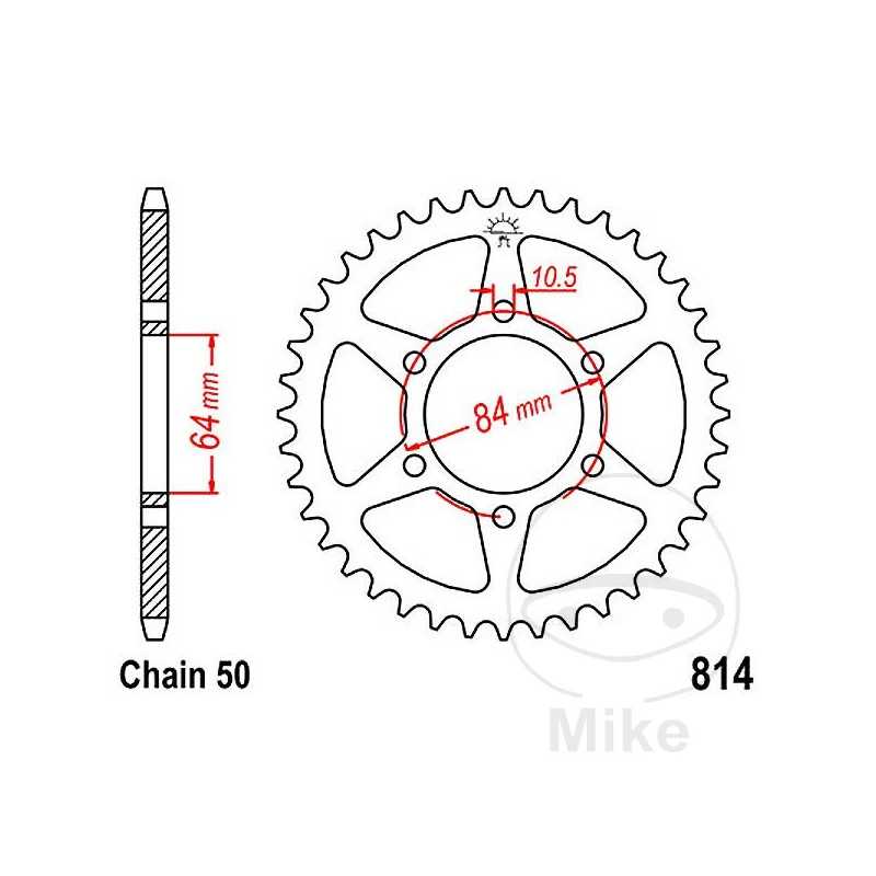 JT SPROCKETS Corona plato transmisión 40T P-530 Ø64 MM Ø84 727.00.66