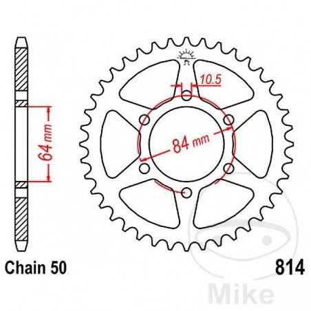 JT SPROCKETS Transmission plate crown 40T P-530 Ø64 MM Ø84 727.00.66