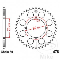 JT SPROCKETS Corona plato transmisión 35T P-530 Ø70 MM Ø92 727.00.87