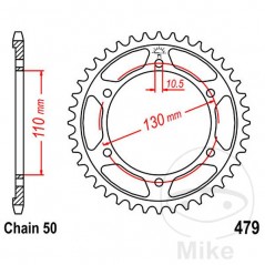JT SPROCKETS Corona plato transmisión 38T P-530 Ø110 MM Ø130 727.44.34