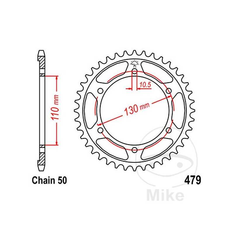 JT SPROCKETS Corona plato transmisión 38T P-530 Ø110 MM Ø130 727.44.34