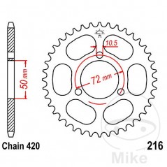 JT SPROCKETS Corona plato transmisión 37T P-420 Ø50 MM Ø72 727.02.15