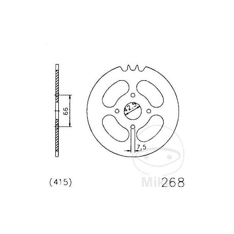 ESJOT Corona plato transmisión 32T P-415 Ø42.5 MM Ø66 727.45.58