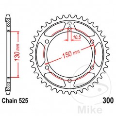 JT SPROCKETS Corona plato transmisión 39T P-525 Ø130 MM Ø150 727.57.79
