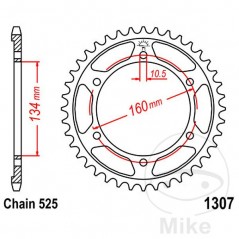 JT SPROCKETS Corona plato transmisión 41T P-525 ALTN: 7270642 727.44.83