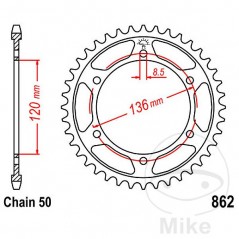 JT SPROCKETS Corona plato transmisión 38T P-530 Ø120 MM Ø135 727.38.73