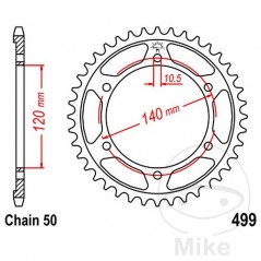 JT SPROCKETS Corona plato transmisión 38T P-530 Ø120 MM Ø140 727.59.44