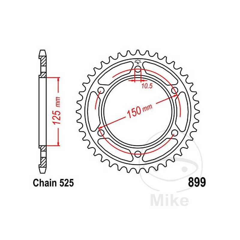 JT SPROCKETS Corona plato transmisión 42T P-52 ALTN: 7270798 727.06.14