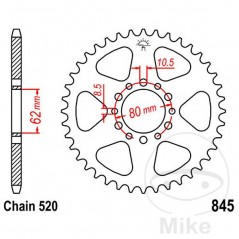 JT SPROCKETS Corona plato transmisión 40T P-520 Ø62 MM Ø80 727.17.03
