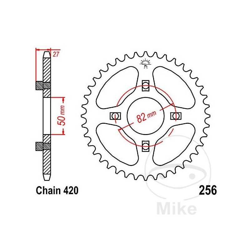 JT SPROCKETS Corona plato transmisión 28T P-420 Ø50 MM Ø82 727.02.32