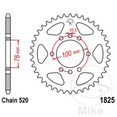 JT SPROCKETS Corona plato transmisión 42T P-520 Ø076 MM Ø100 727.91.44