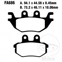 EBC Sintered motorcycle brake pads R 732.01.06