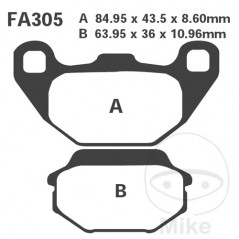 EBC carbon brake pads SCOOTER 732.05.44