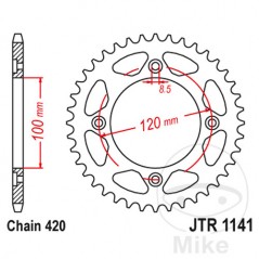 JT SPROCKETS Corona plato transmisión 51T P-420 Ø100 MM Ø120 727.01.40