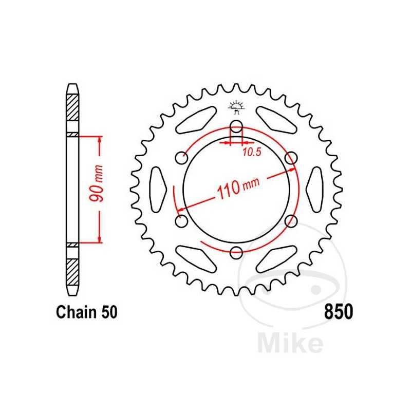 JT SPROCKETS Transmission plate crown 31T P-530 Ø90 MM Ø110 727.05.63