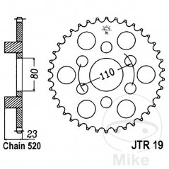 JT SPROCKETS Corona plato transmisión 38T P-520 Ø80 MM Ø110 727.57.20