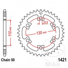 JT SPROCKETS Corona plato transmisión 40T P-530 Ø110 MM Ø130 727.10.83