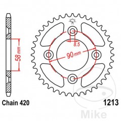 JT SPROCKETS Corona plato transmisión 37T P-420 Ø58 MM Ø90 727.37.46