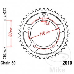 JT SPROCKETS Corona plato transmisión 48T P-530 Ø080 MM Ø110 727.51.42
