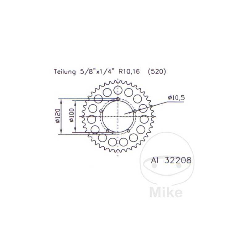 ESJOT Corona plato transmision 40T P-520 Ø100 MM Ø120 758.26.61