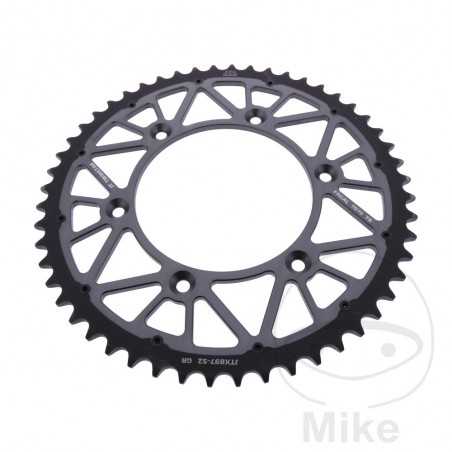 JT SPROCKETS Corona plato transmision DUAL 52T P-520 Ø125 MM Ø150 758.25.43