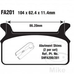 EBC Semi-sintered brake pads V ALTN: 7870884 732.00.69