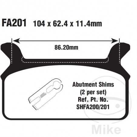 EBC Semi-sintered brake pads V ALTN: 7870884 732.00.69