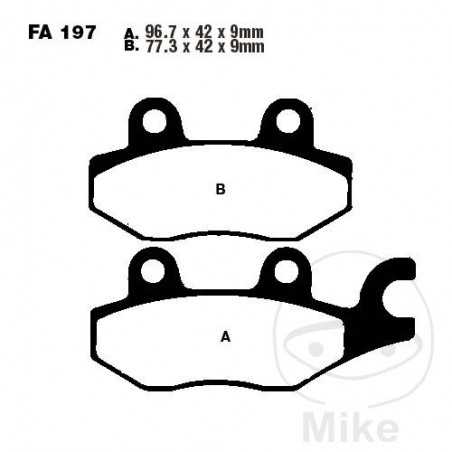 EBC SINTERED BRAKE PADS HH SCOOTER ALTN:7873060/7870304 732.28.86