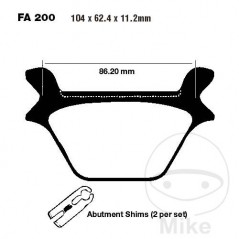 EBC Semi-sintered brake pads V ALTN: 7870273 737.70.42