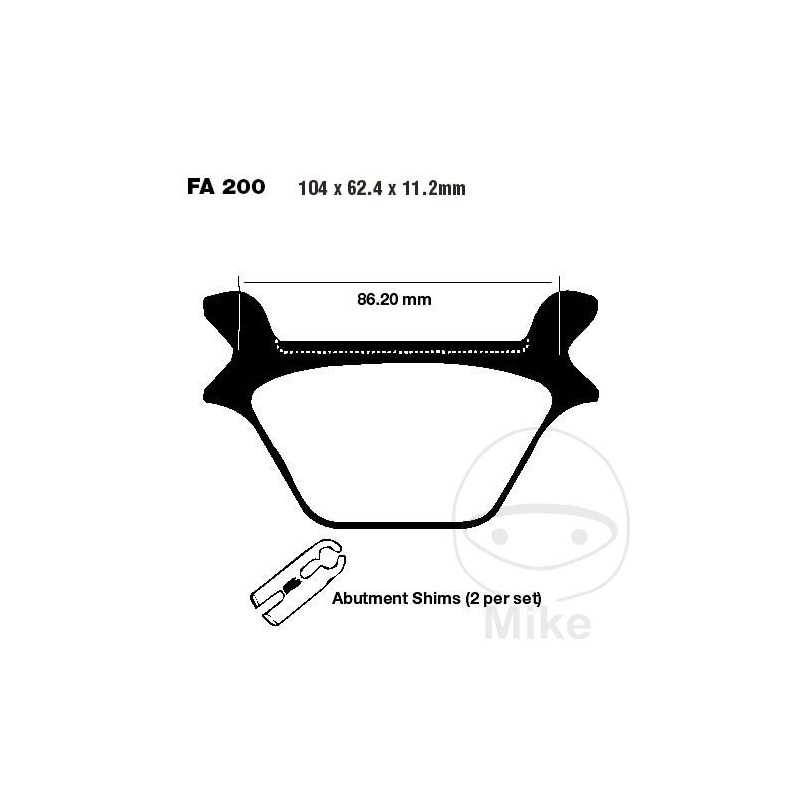 EBC Semi-sintered brake pads V ALTN: 7870273 737.70.42