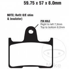 EBC Semi-sintered brake pads V ALTN: 7870278 737.00.70