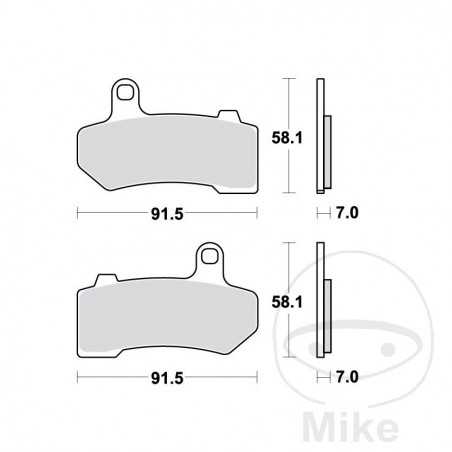 TRW Front brake pad set PC 7870289