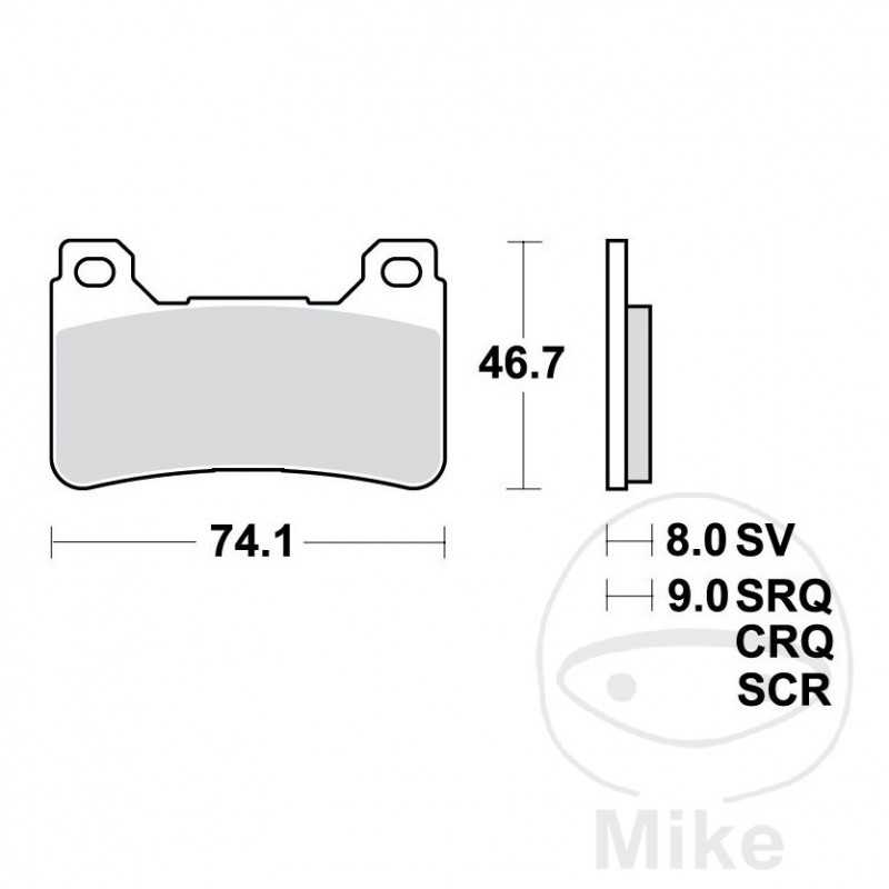 TRW Sintered front brake pads ALTN: 7320385 787.42.09