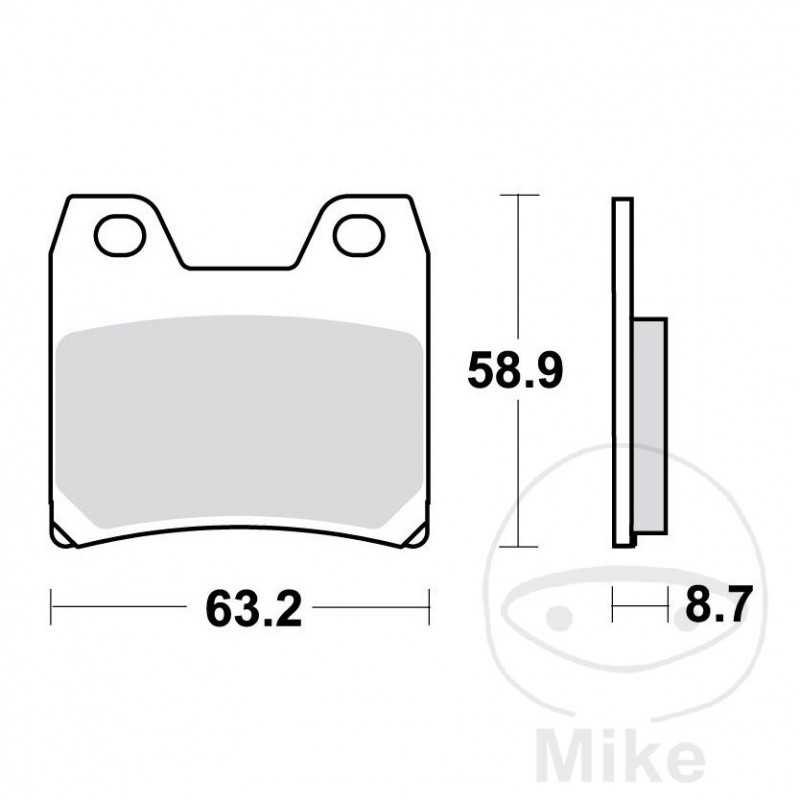 TRW Sintered rear brake pads ALTN: 7324338 787.00.46