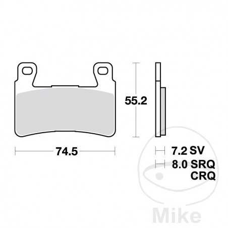 TRW Sintered front brake pads ALTN: 7329071 787.00.58