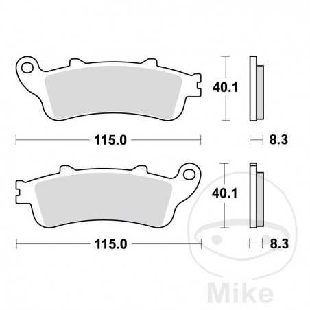TRW Sintered rear brake pads ALTN: 7328818 787.01.08
