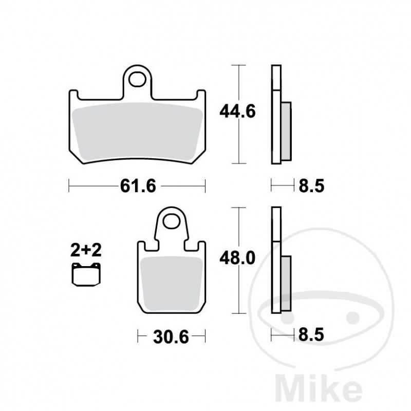 TRW SINTERED BRAKE PADS TRQ ALTN:7320011 787.03.51