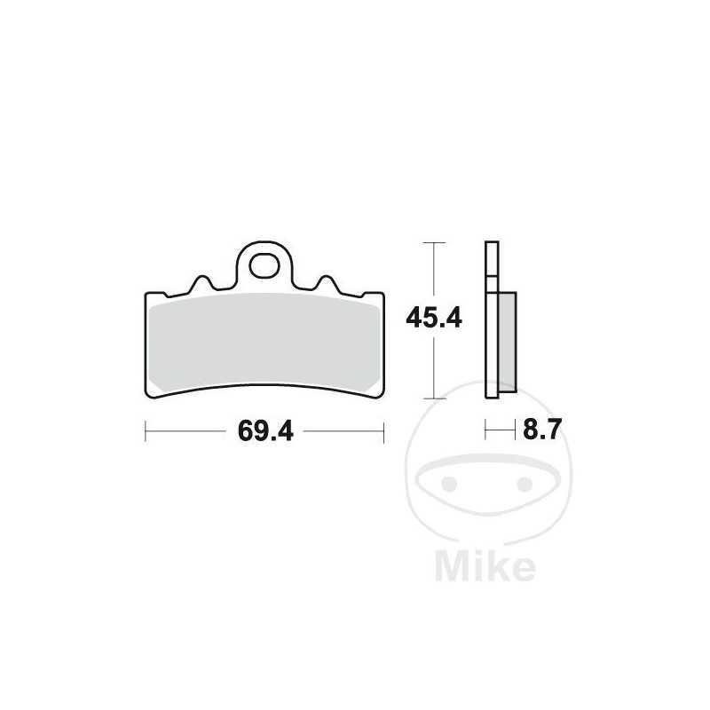 TRW Sintered front brake pads ALTN: 7323637 787.01.21