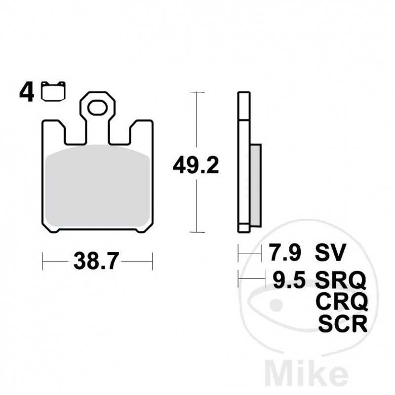 TRW Sintered front brake pads ALTN: 7320328 787.40.43