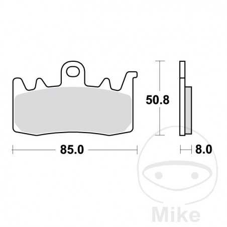 TRW Sintered front brake pads ALTN: 7326419 787.08.15