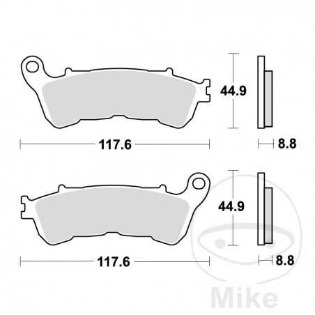 TRW Sintered rear brake pads ALTN:7320435 787.46.70
