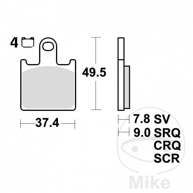 TRW Sintered front brake pads ALTN: 7322175 787.47.20