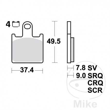 TRW carbon brake pads CRQ ALTN: 7320010 787.47.38
